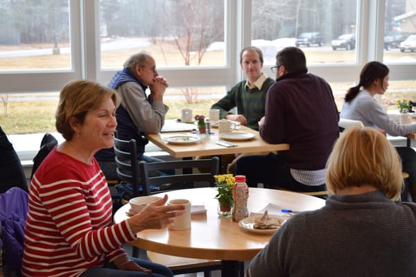 Whether for business or for a friend, enjoy our naturally bright, sunny seating area for lunch!