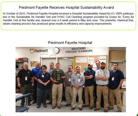 Green Air Hospital Sustainability Award