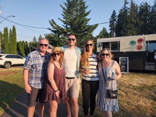 Our family with the owner, Debi! (Second from left)