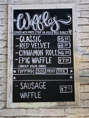 Waffle menu