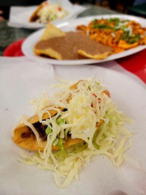 Carne Asada hard shell taco