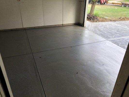 Garage floor completely replaced