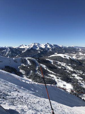 Top at Telluride looking towards Wilson Peak in the distance. Aka Coors mountains!