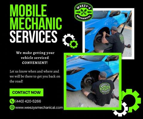 Mobile mechanic services - photos from a recent job installing a cold air intake and new brake pads on a Corvette