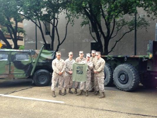 Marines with shirts