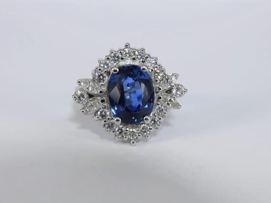 3 ct. sapphire ring.