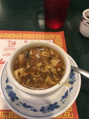 Hot/sour soup.    Delicious and fresh