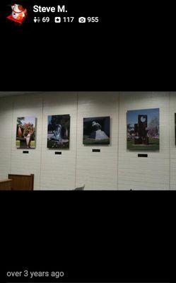 Photos of sculpture in Paramount displayed in City Hall