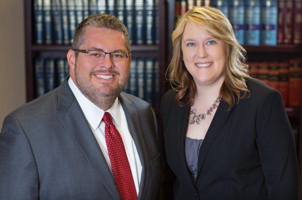 Criminal and DUI Defense Attorneys Shawn Hamp and Virginia Crews.