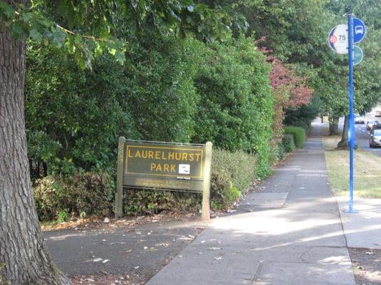 From 39th/Chavez, Laurelhurst Park seems small, but it isn't.