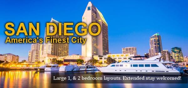 The Neighborhood On the edge of the bay and in the heart of San Diego, our fully furnished designer suites provide stunning bay views and a