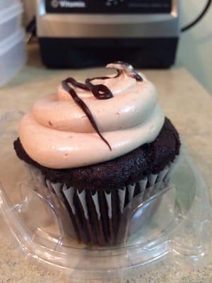 Nutella cupcake side view