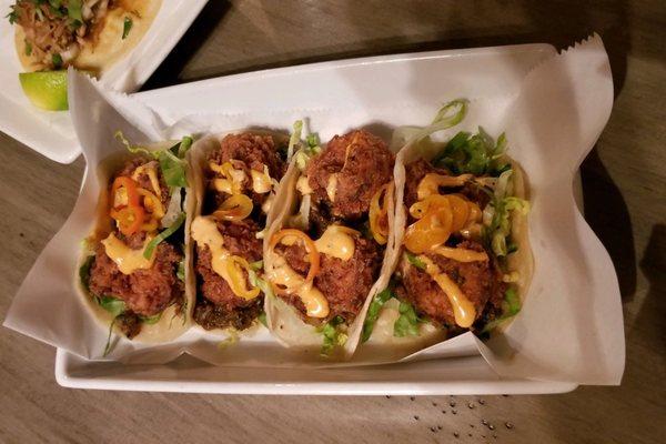 Fried shrimp tacos