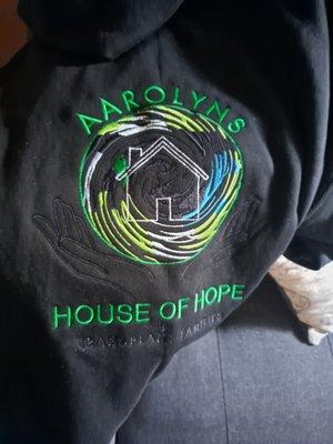 Aarolyns House of Hope sweatshirts.