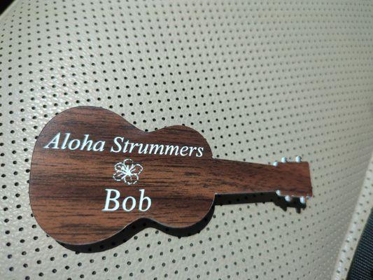 Ukulele name badge