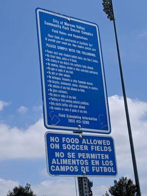 Soccer field rules (not the adjacent park rules)