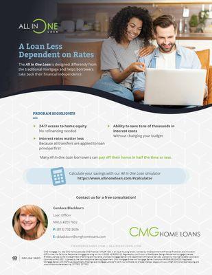 Proprietary All In One Loan to pay off your mortgage quickly.