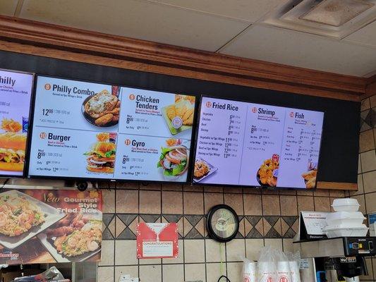 Menu board