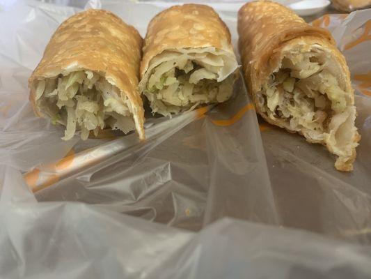 Shrimp Egg Roll and egg roll.