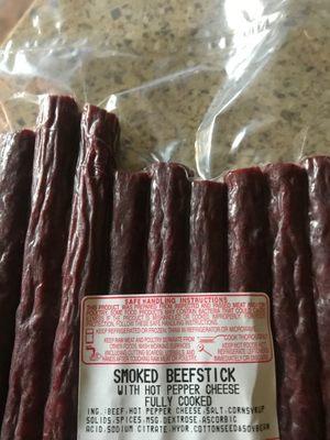 Smoked beef sticks