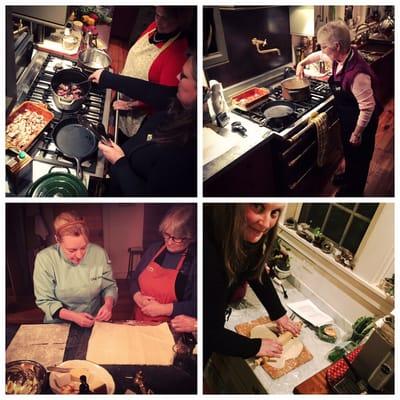 Chef Jennifer Magrey instructs at a Weekend Kitchen cooking class