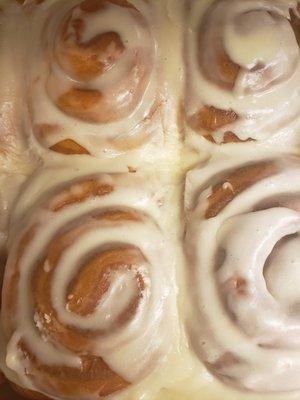 We have fresh cinnamon and caramel rolls on Fridays and Saturdays or by special order