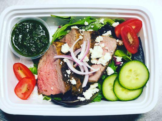 Chimichurri steak salad