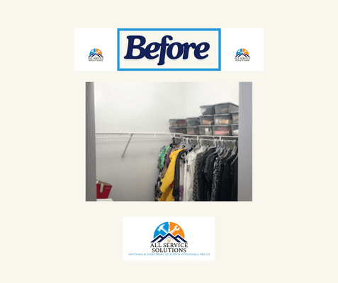 Closet rack reinstallation and repair