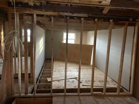 Framing and sub-flooring installation