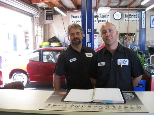 Frank and Paul at the service counter. 