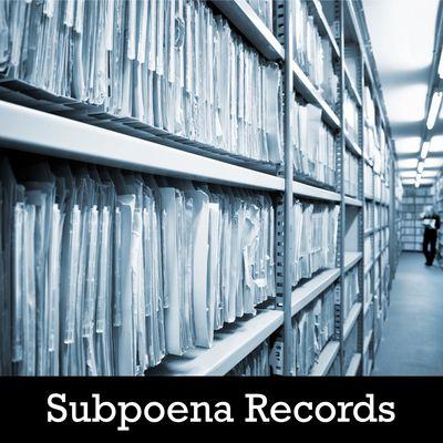 Medical, bank, or other other type of records you need as part of your case discovery.