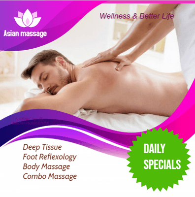 Asian Body Massage helps to relax the entire body, increases circulation of the blood and treats emotion, mind and spirit.