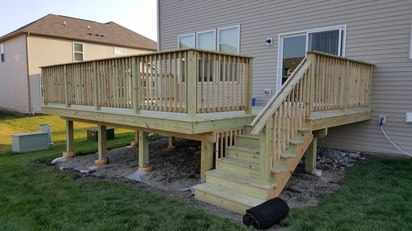 New pressure treated deck South Elgin