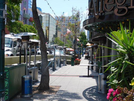 County Center and the Trolley station when you walk up you are in the midst of the many restaurants and the wine bars.