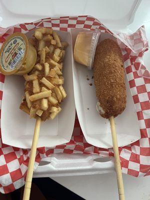 Potato and original corn dog