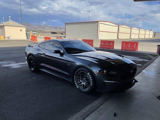 Finished product of a customers mustang that I have done with my foam cannon, pressure washer, hand dry, and wax