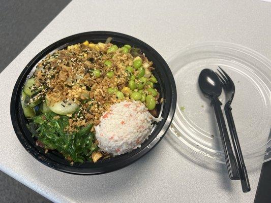 Small Build Your Own Poke Bowl with 2 scoops of