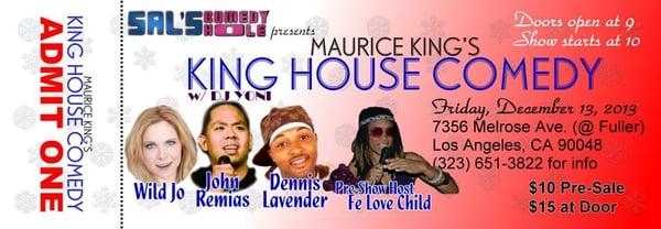 Ticket for King House Comedy show