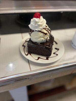 Our very popular brownie sundae! Yum!!!