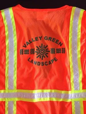 Silk screen on safety vest