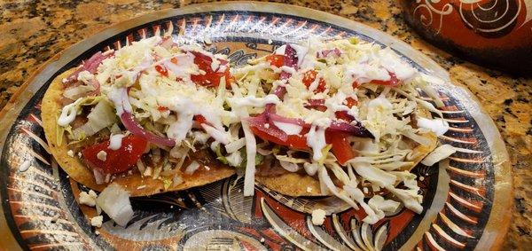 Shredded meat tostadas