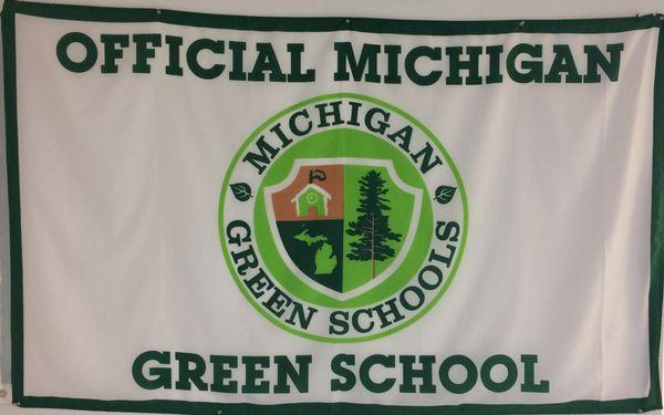 Official Michigan Green School Banner