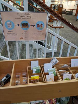 Seed library in the lobby