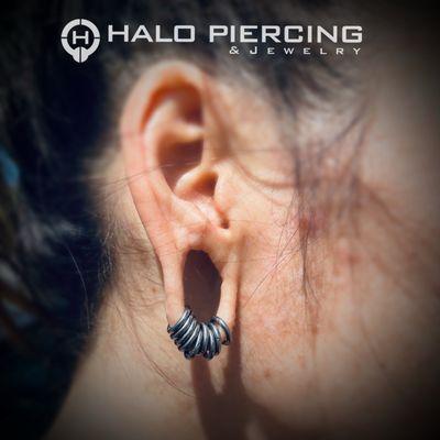 You can wear mutiple rings or ear weights in your stretched lobes instead of eyelets or plugs.