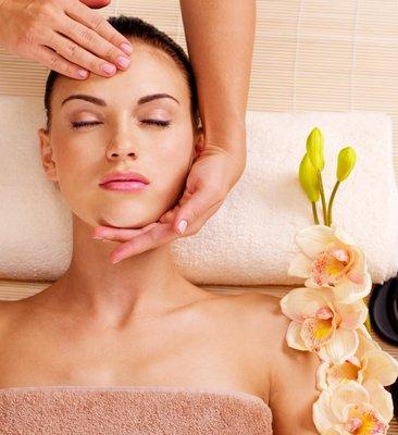 We offer customizable facials and skin care using the luxury skin care line Rhonda Allison.