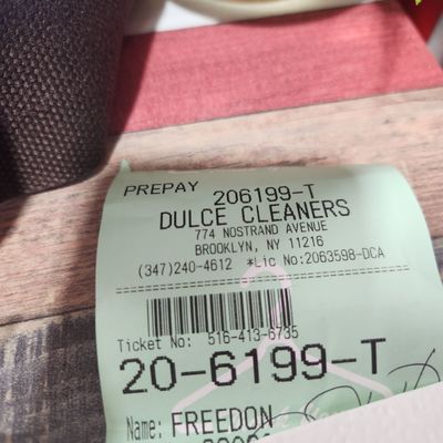 Feel FREE to call me freedoN now. Tehehe. Thanks Dulce Cleaners.