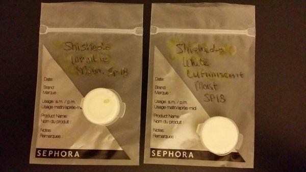 Shishedo Moisturizer SPF 18 samples :)