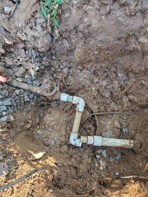 Old PRV broken water main