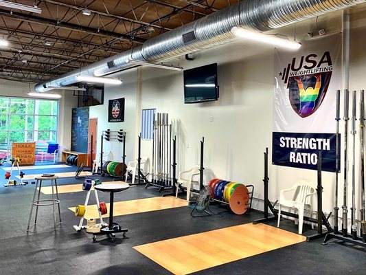 Our beautiful gym in the River Arts District.