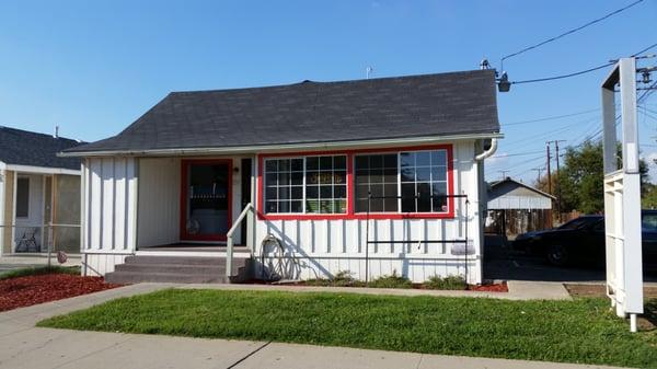 Front of the barbershop!